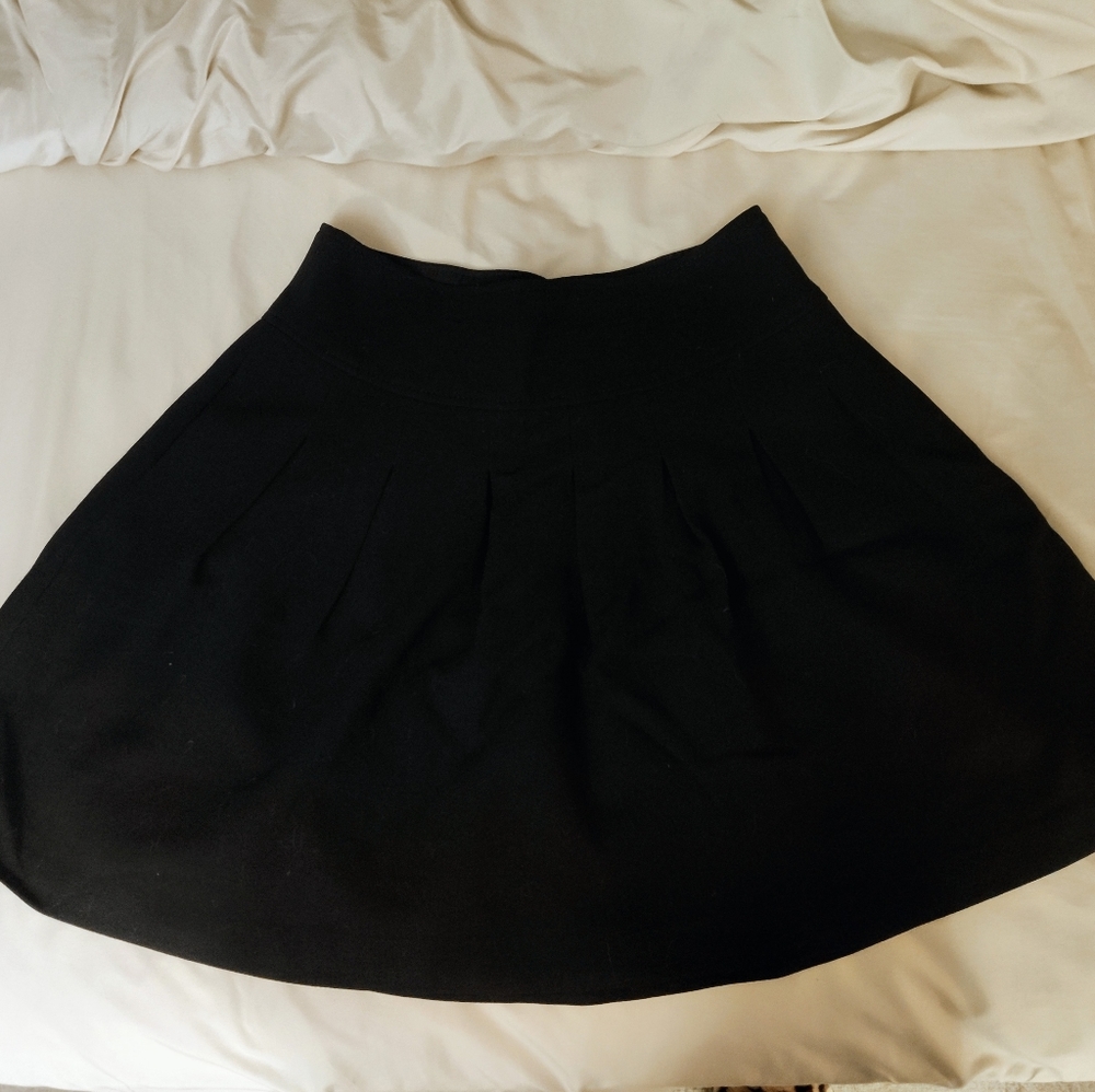 Banana Republic Flared Black Skirt